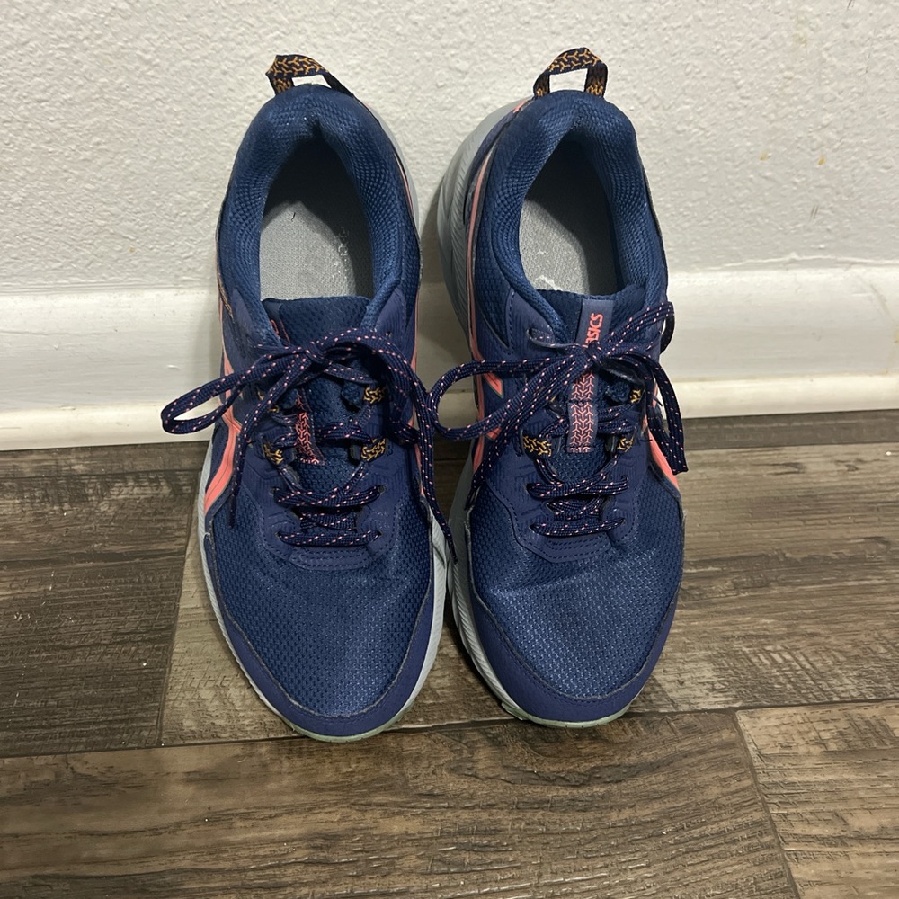 Asics Women's Athletic Shoes - Navy and Coral